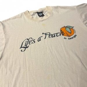 1988 VINTAGE GEORGIA LIFES A PEACH 80s TEE LARGE